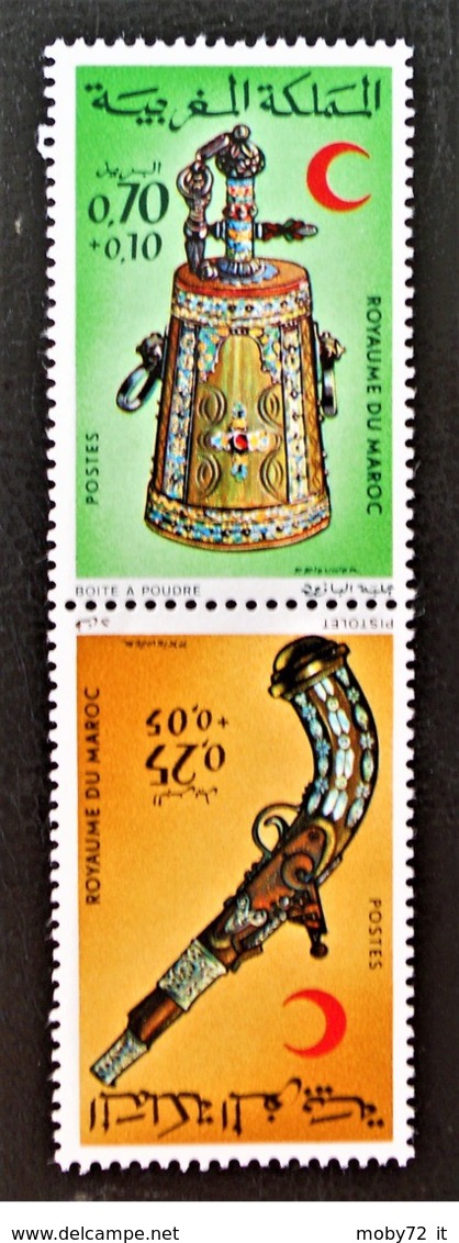 Marocco - 1974 - Nuovo/new MNH - Mezzaluna Rossa - Mi N. 772/73 - Marocco (1956-...)