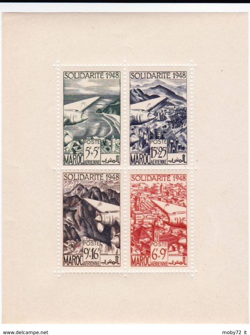 Marocco - 1949 - Nuovo/new MNH - Solidarite - Mi Block N. 2 - Unused Stamps