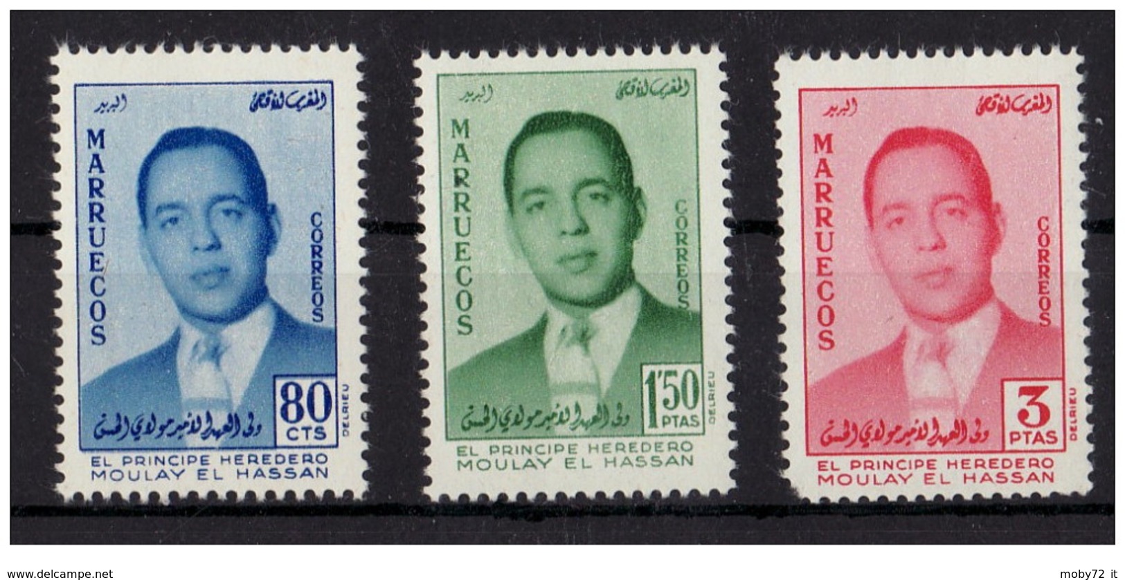 Marocco - Nordzone - 1957 - Nuovo/new MNH - Principe Moulay - Mi N.  22/23 - Marocco (1956-...)