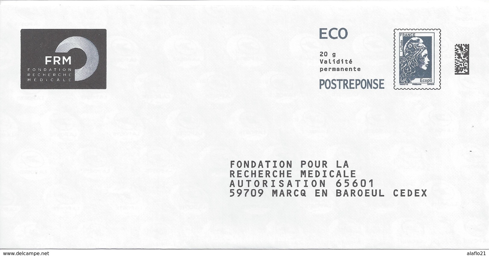 POSTREPONSE ECO - MARIANNE D'YZ - FONDATION Pour La RECHERCHE MEDICALE - PAP: Antwort