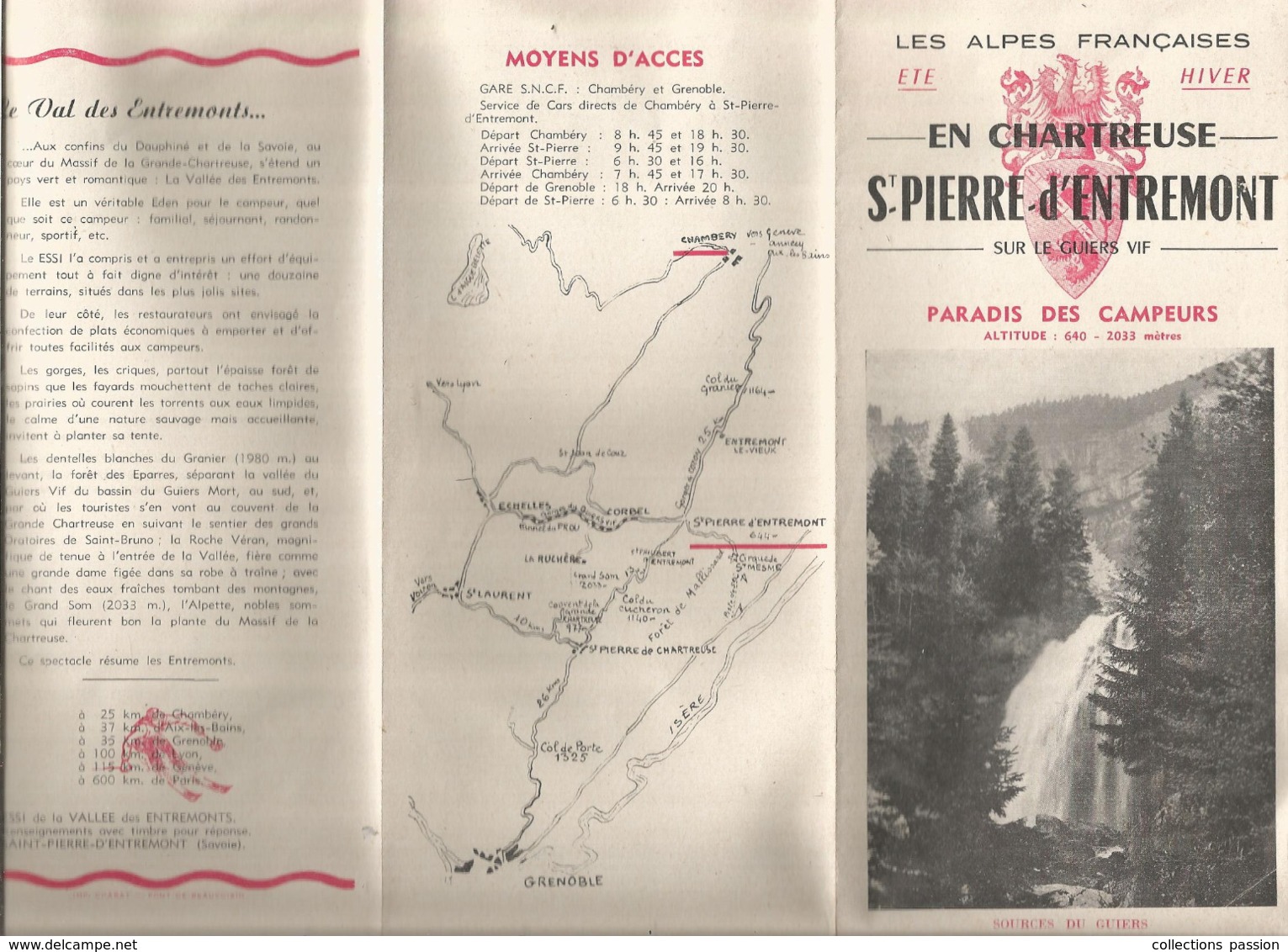 Dépliant Touristique , En Chartreuse ,Saint Pierre D'Entremont Sur Le Guiers Vif  , 6 Pages ,frais Fr 1.75 E - Dépliants Touristiques