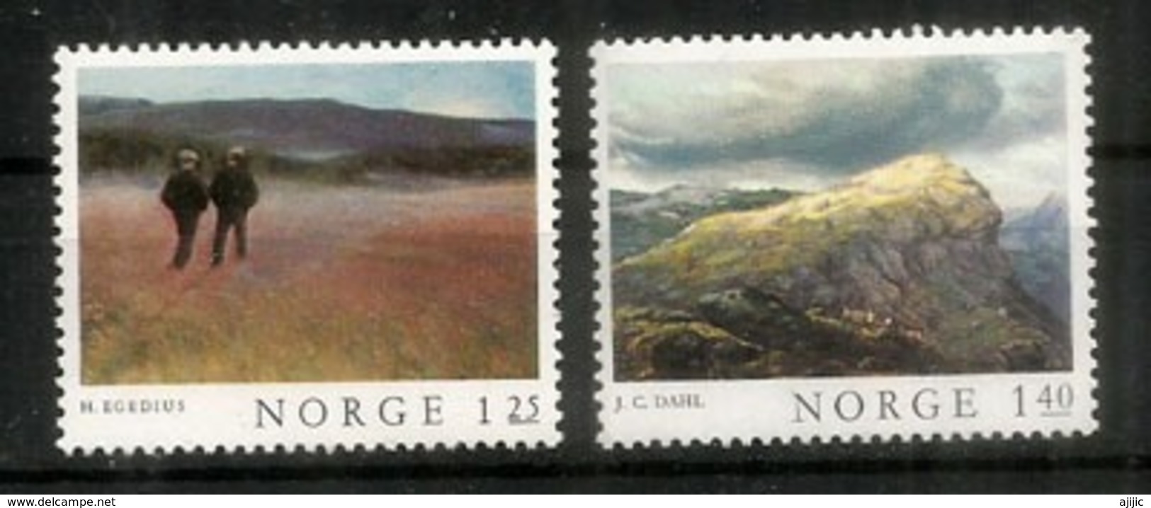 Paysages Norvégiens. 2 Timbres Neufs ** - Neufs