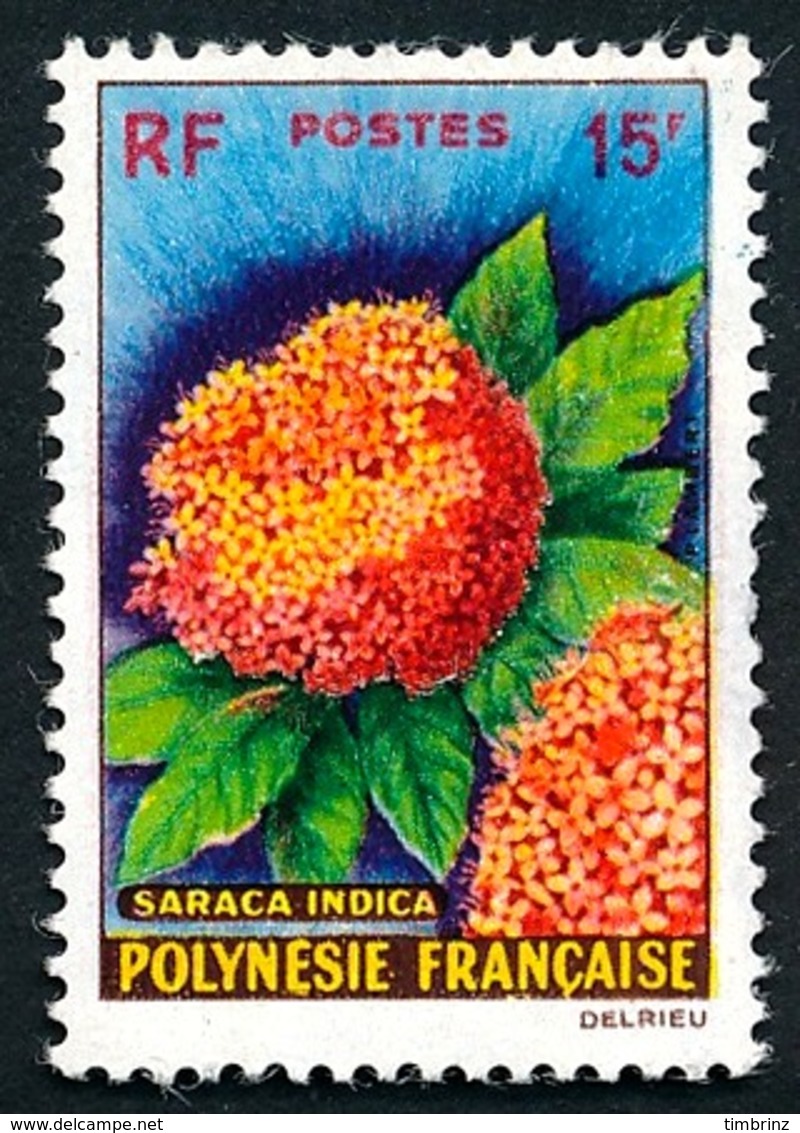 POLYNESIE 1962 - Yv. 15 *    à 5 % !Cote= 20,00 EUR - Fleurs : Saracea Indica  ..Réf.POL24294 - Neufs