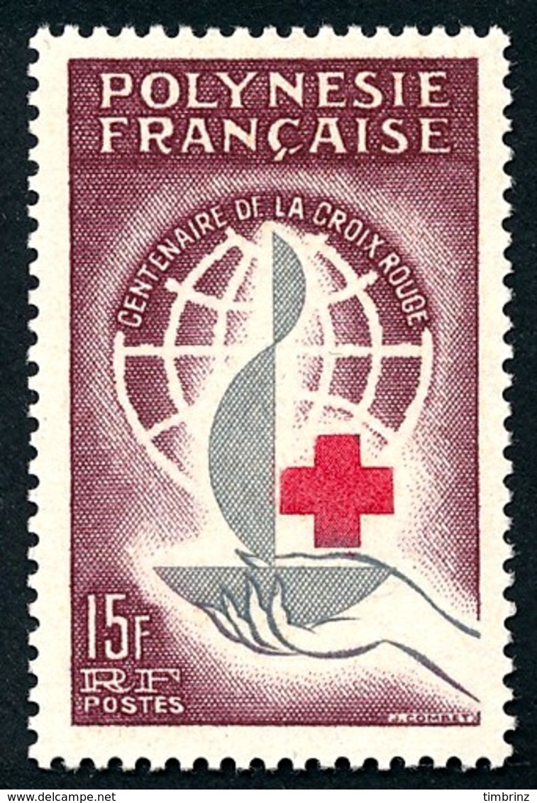 POLYNESIE 1963 - Yv. 24 **   Cote= 15,50 EUR - Centenaire Croix-Rouge Intern.  ..Réf.POL24299 - Neufs