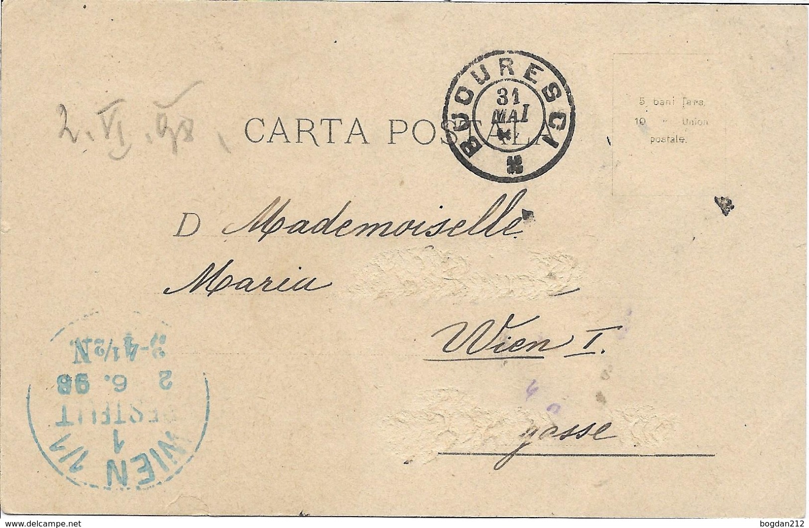 1898 - BUCURESCI , Gute Zustand , 2 Scan - Romania