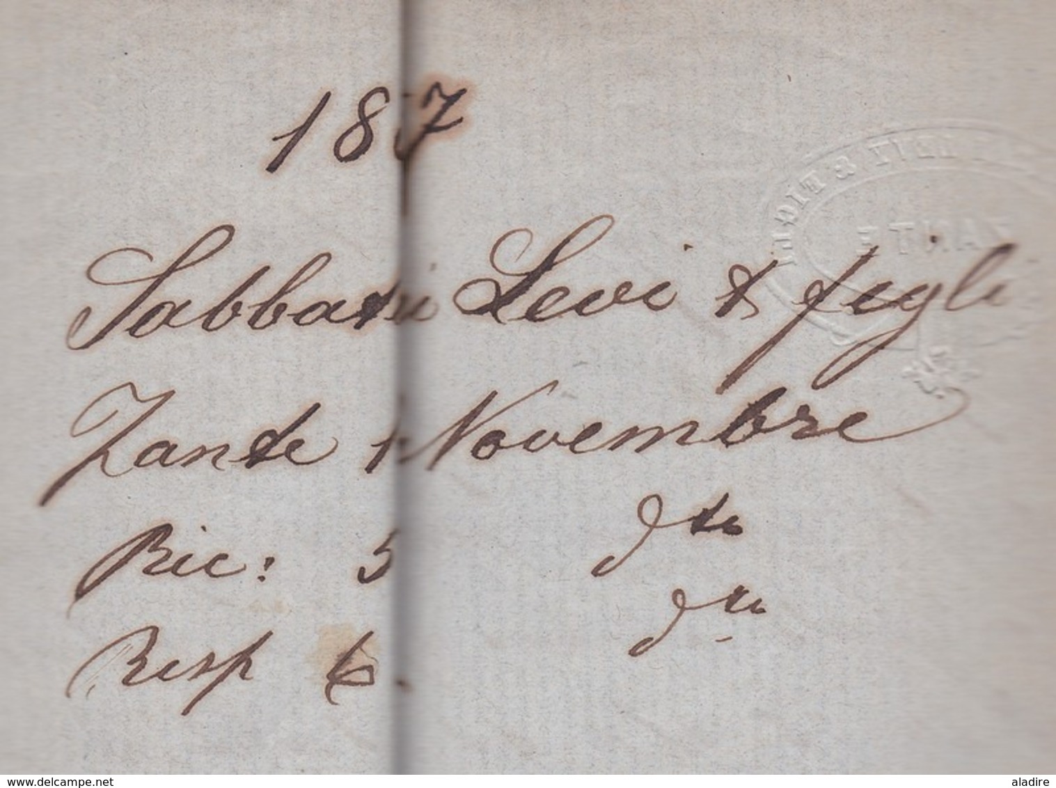 1857 - Lettre Pliée Avec Corresp En Italien De Zante Zakynthos, Grèce Occup GB Vers Trieste, Autriche Italie - ...-1861 Voorfilatelie