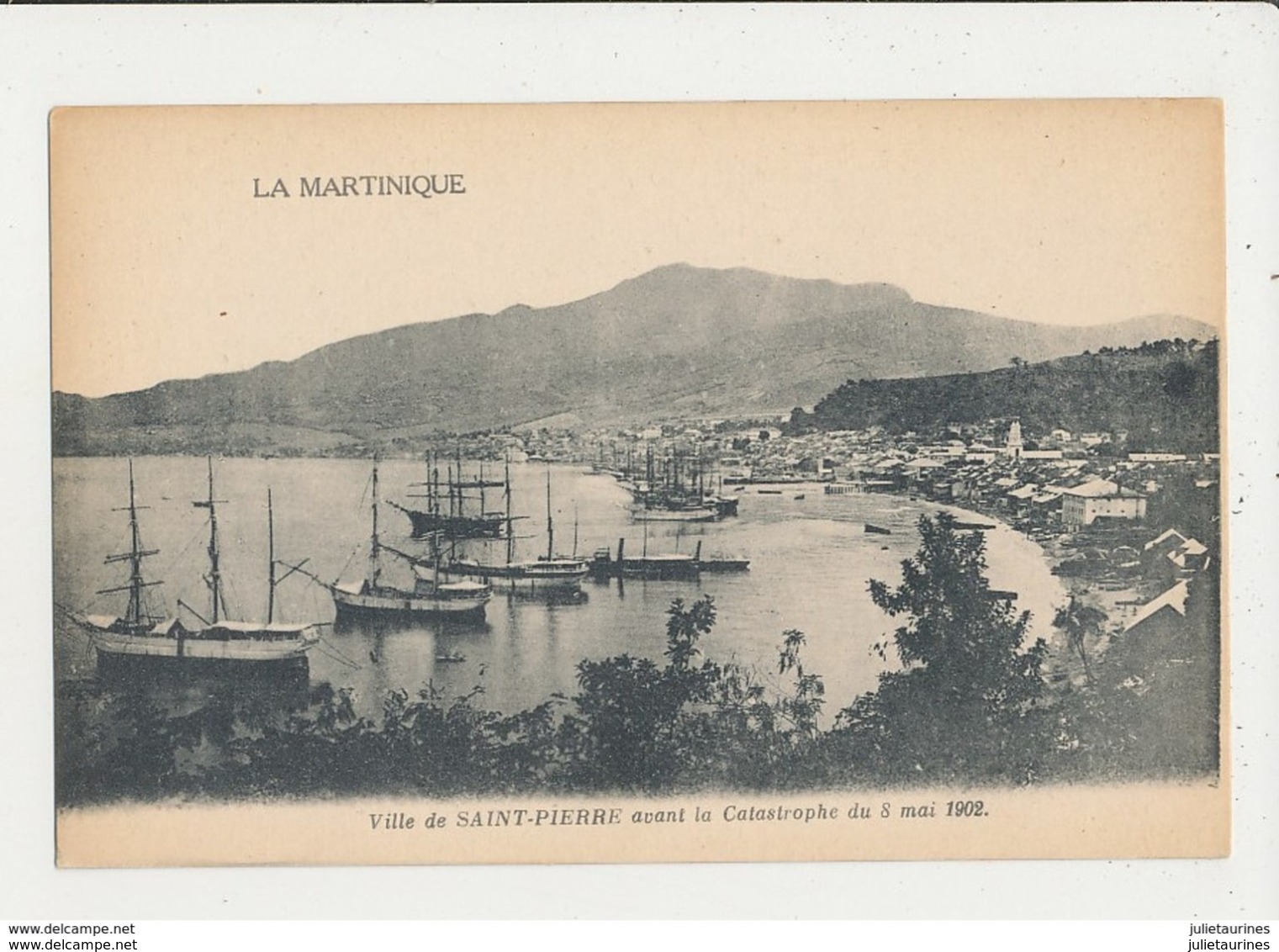 MARTINIQUE SAINT PIERRE AVANT LA CATASTROPHE 8 MAI 1902  CPA BON ETAT - Other & Unclassified