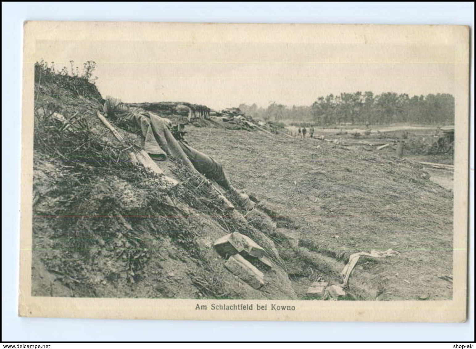 Y14075/ Schlachtfeld Bei Kowno  Litauen 1. Weltkrieg AK 1917 - Guerre 1914-18