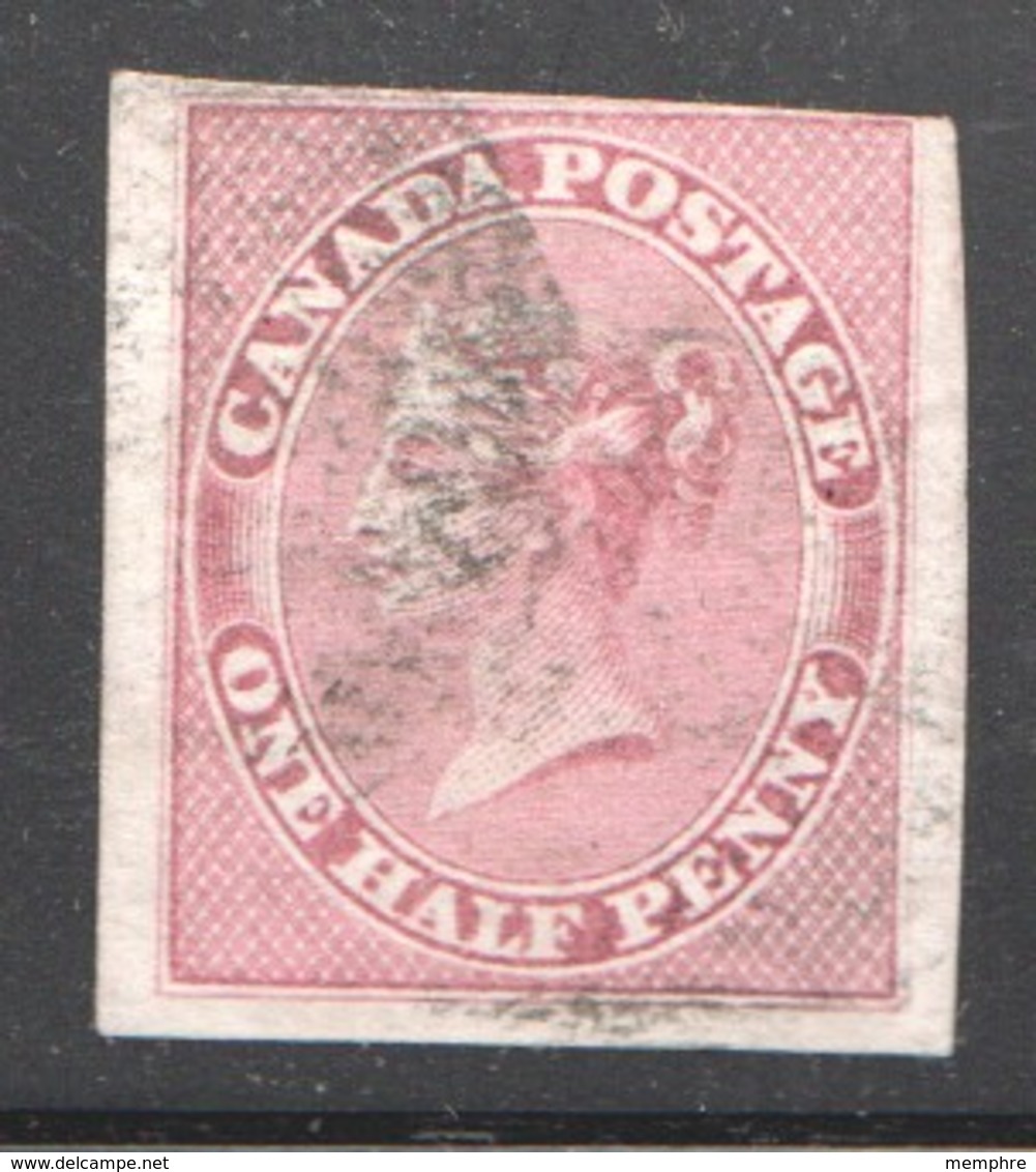 1857  ½d. Imperforate Scott #8 3 Large Margins, VF - Usados