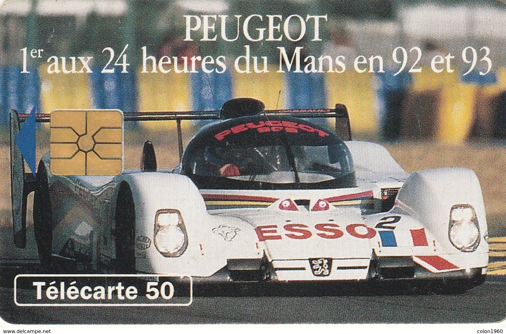 FRANCIA. Peugeot 905 1 - Voiture De Jour. With 2nd Logo Moreno. 50U. 0393. 07/93. (206). - Deportes