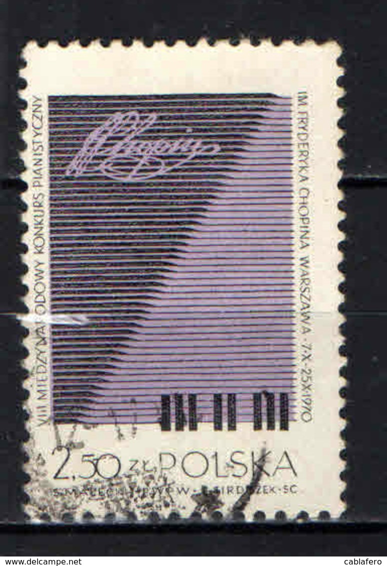 POLONIA - 1970 - 8th Intl. Chopin Piano Competition, Warsaw - USATO - Used Stamps