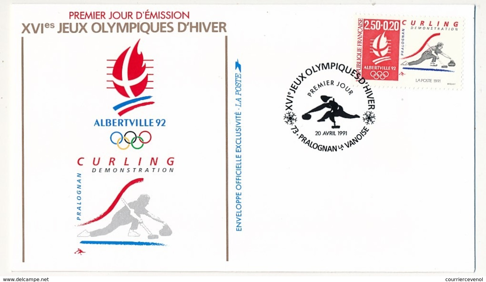 FRANC - 13 Enveloppes FDC - JEUX OLYMPIQUES D'HIVER - ALBERTVILLE - 1990/91