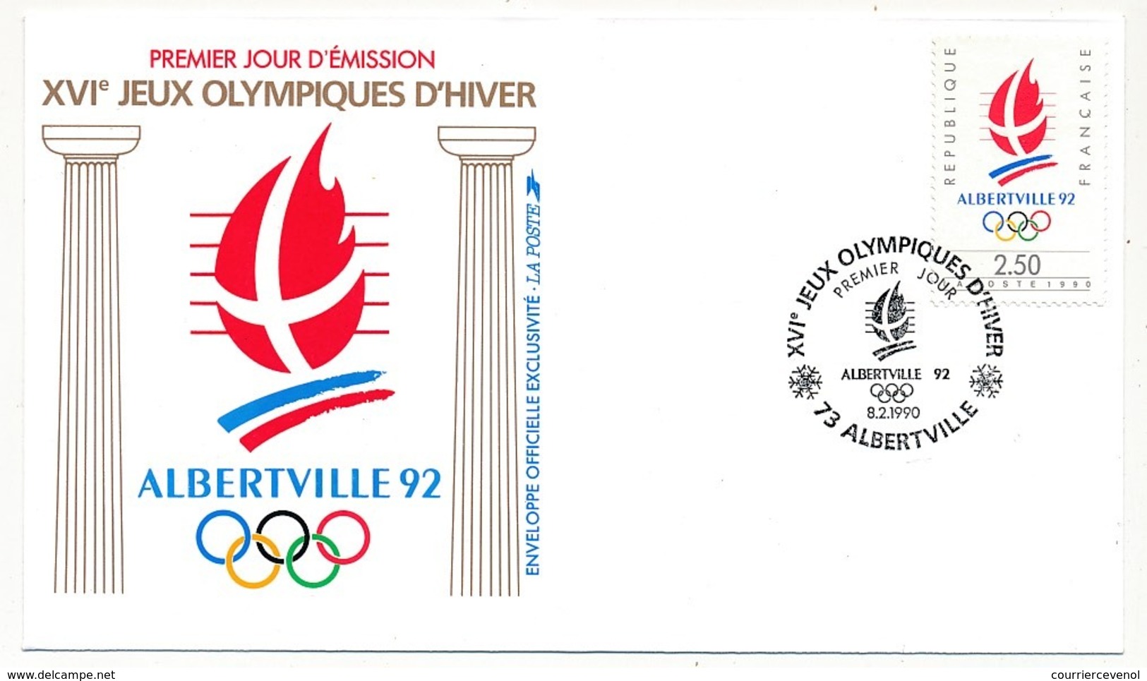 FRANC - 13 Enveloppes FDC - JEUX OLYMPIQUES D'HIVER - ALBERTVILLE - 1990/91