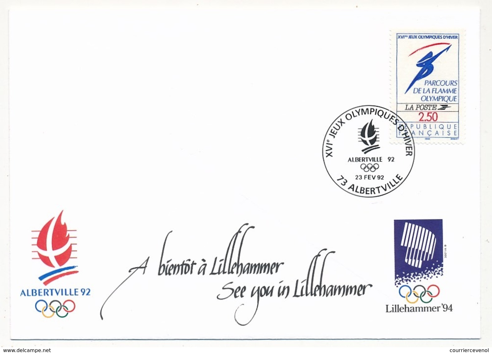 FRANC - 13 Enveloppes FDC - JEUX OLYMPIQUES D'HIVER - ALBERTVILLE - 1990/91