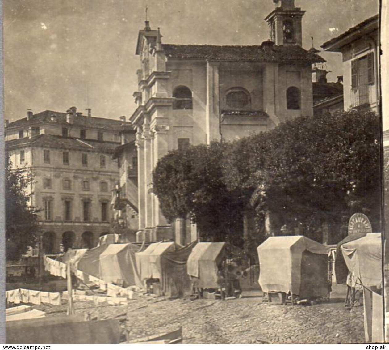 AK-2295/ Lugano Kirche Tessin Schweiz Stereofoto Ca.1905  - Stereo-Photographie