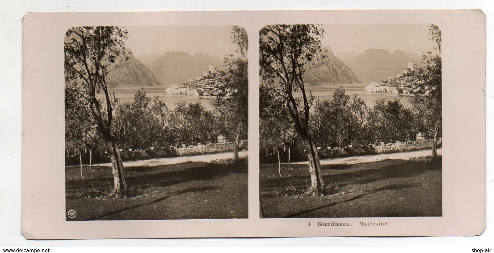 AK-2277/ Malcesine Gardasee Italien NPG Stereofoto Ca.1910 - Stereo-Photographie