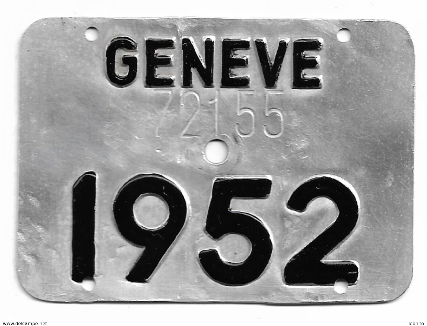 Velonummer Genf Genève GE 52 - Number Plates