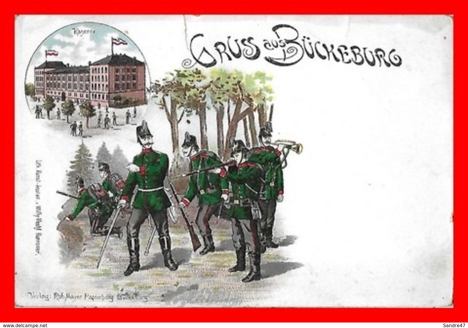 CPA BUECKEBURG  (Allemagne)   Gruss Aus Bückeburg, La Caserne..*4951 - Bueckeburg