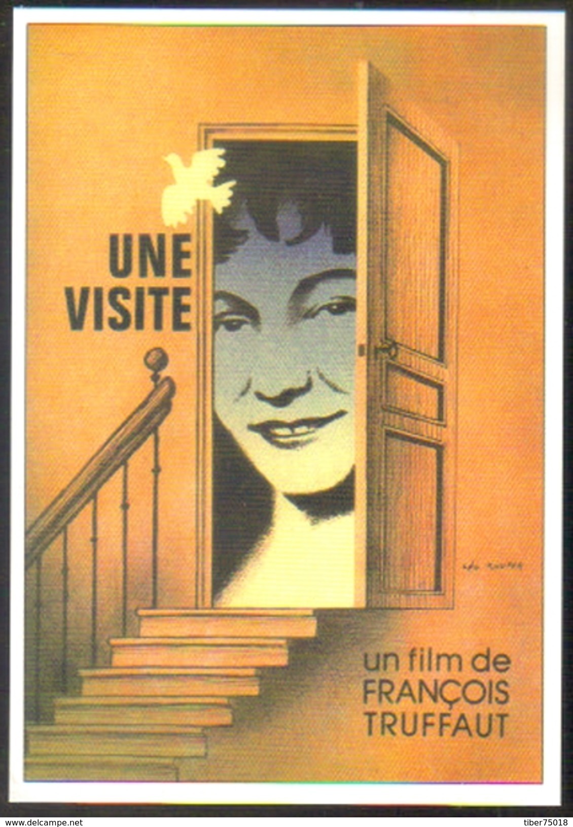 Carte Postale : Une Visite (François Truffaut) Illustration Léo Kouper (affiche, Film, Cinéma) - Kouper