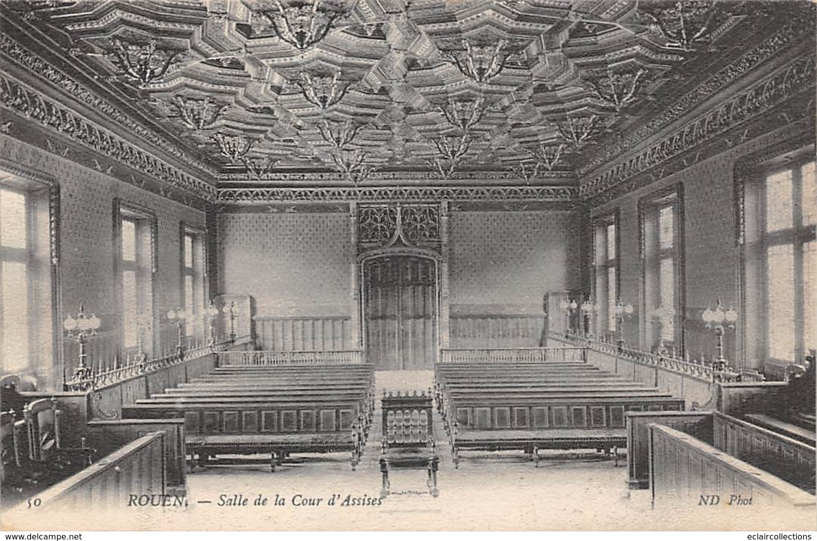 Thème   Justice.       Rouen   76    Salle De La Cour D'Assises       (voir Scan) - Andere & Zonder Classificatie