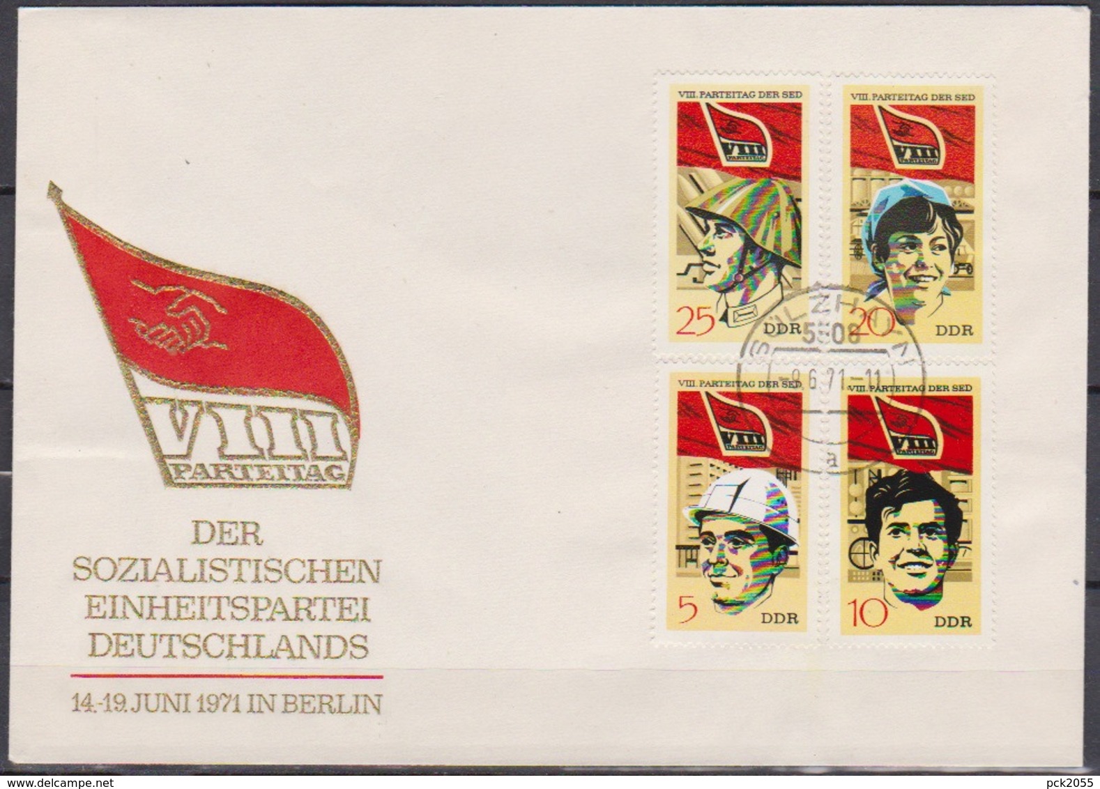 DDR FDC1971 Nr.1675 - 1678  Parteitag Dr SED ( D 5868 ) Günstige Verandkosten - 1971-1980