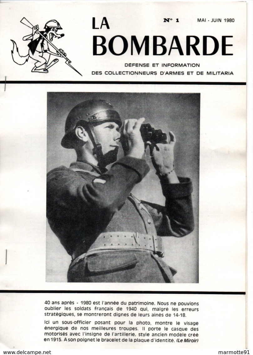 LA BOMBARDE REVUE 1980 N°1 ET N°2 COLLECTORS  GUIDE COLLECTION MILITARIA - Francés