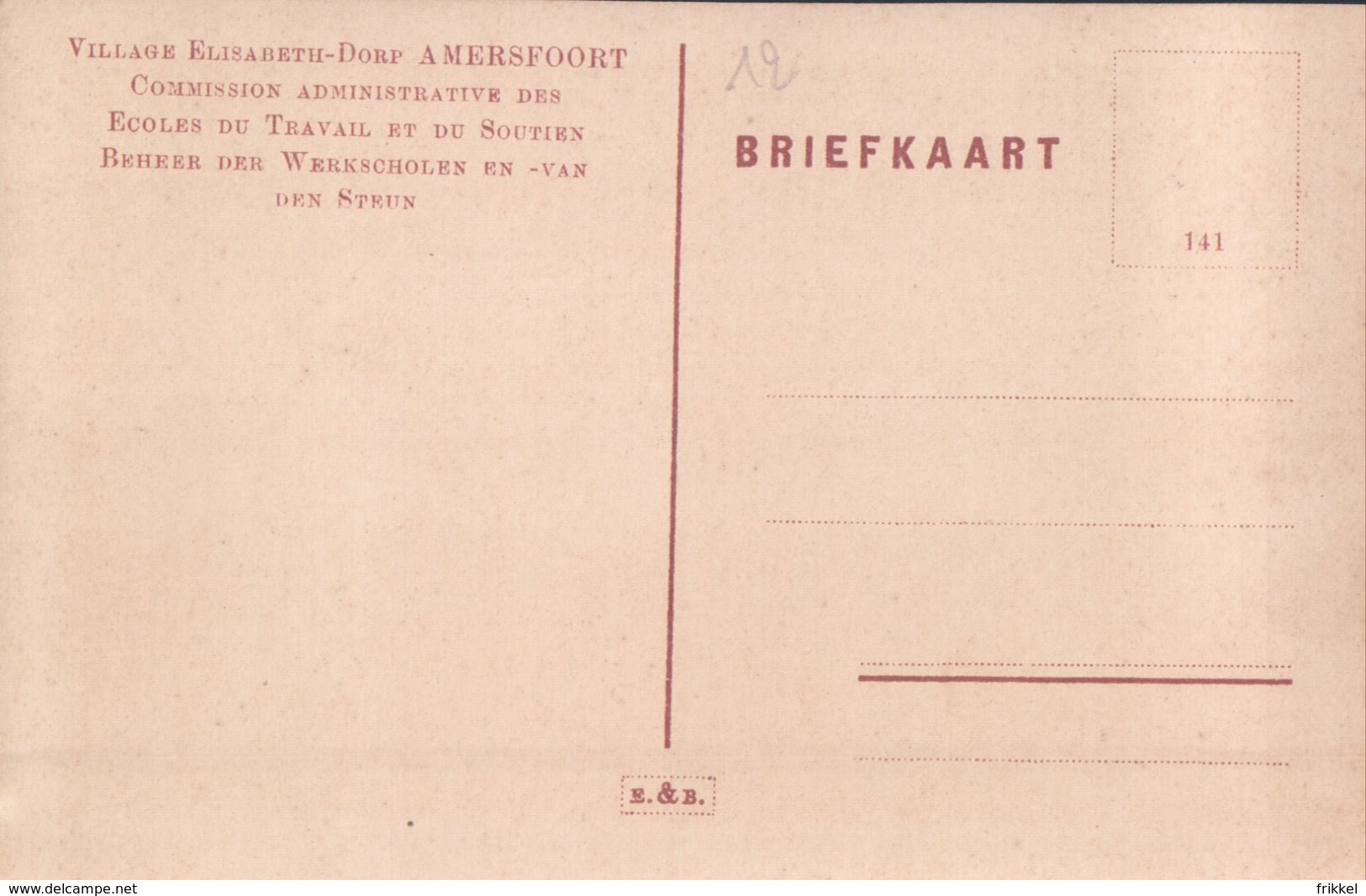 Amersfoort Village Elisabeth-Dorp Beheer Der Werkscholen Beroepschool Vrouwen Geïnterneerden (regio Camp De Zeist Kamp ) - Amersfoort