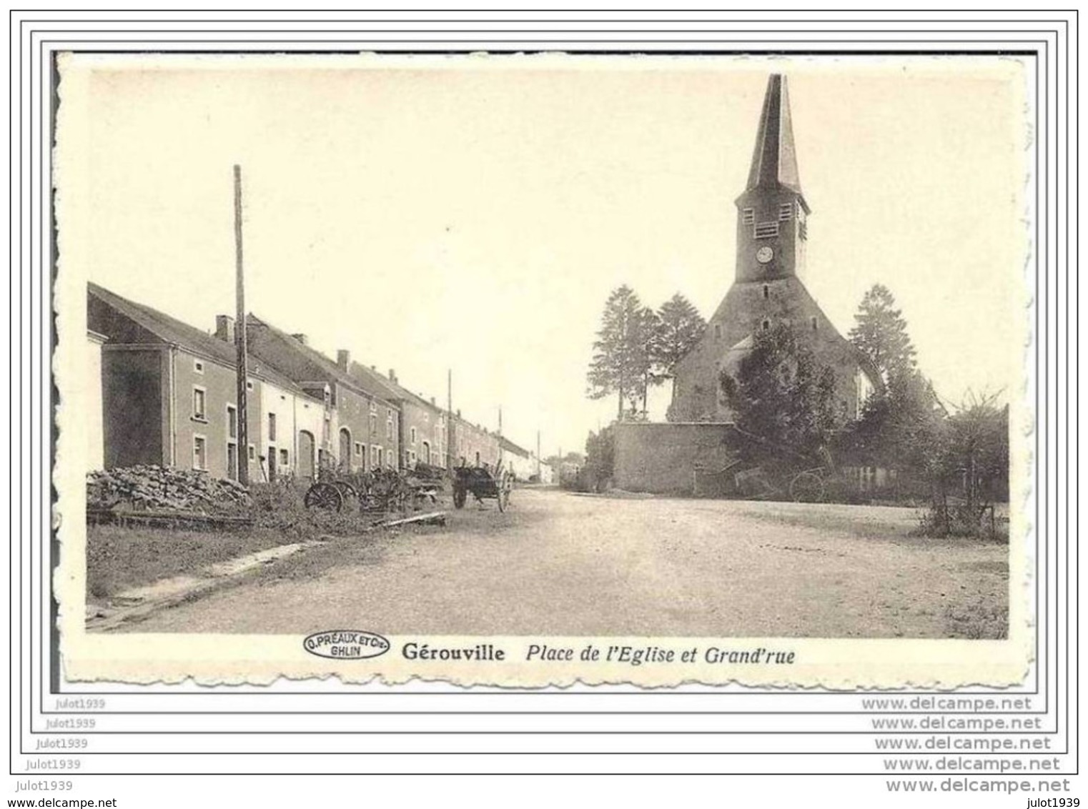 GEROUVILLE ..-- Place De L ' Eglise Et Grand ' Rue . - Meix-devant-Virton