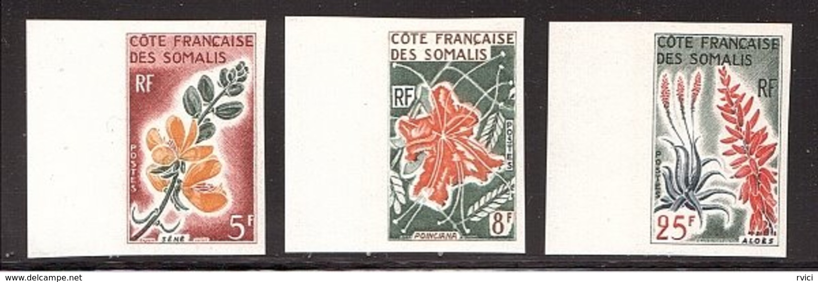 Variétés COLONIES COTE SOMALIS Fleurs Flowers NON.DENT. IMPERF. ** - Neufs