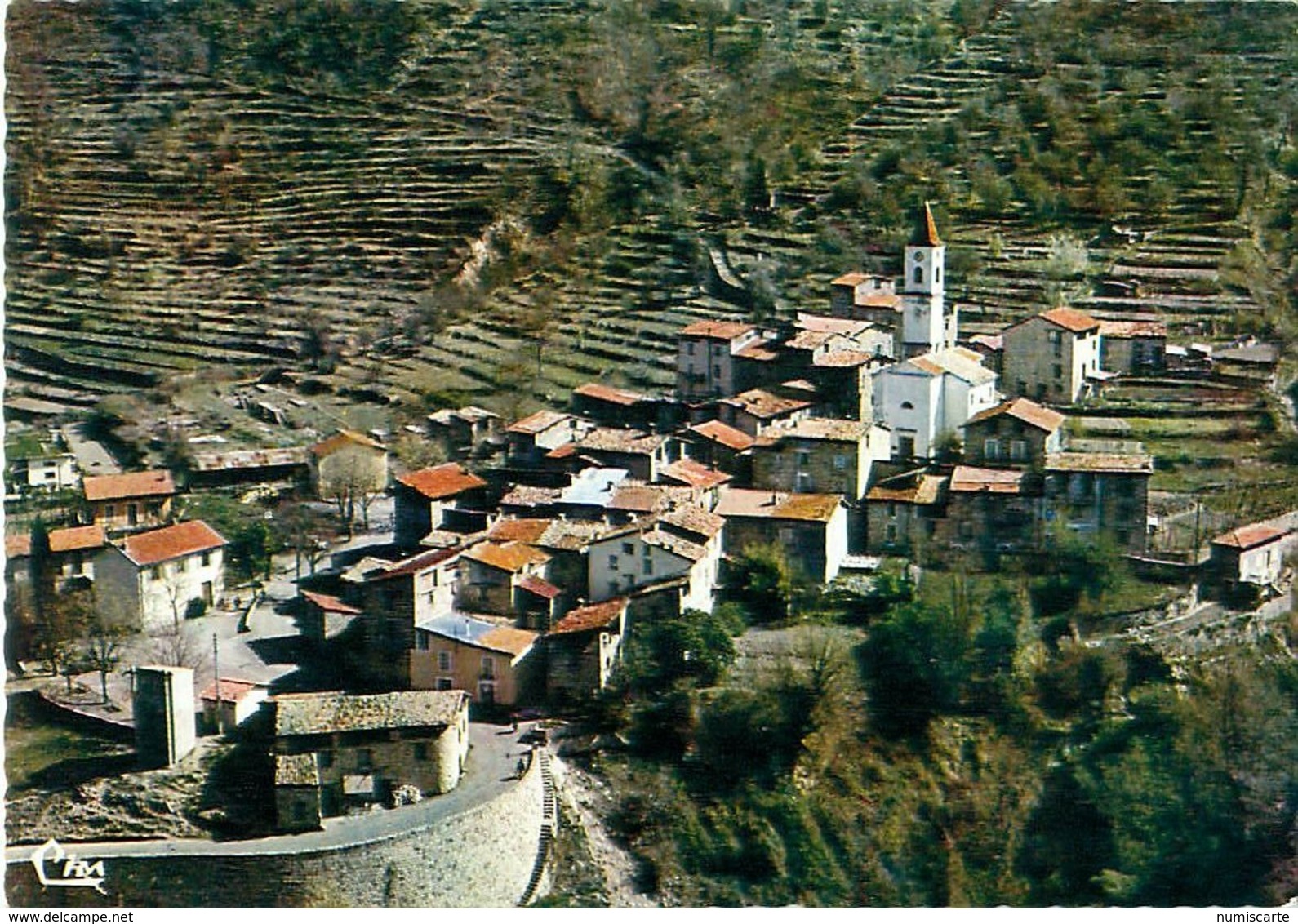 Cpsm ROUSSILLON SUR TINEE 06 Vue Pittoresque Aérienne - Autres & Non Classés