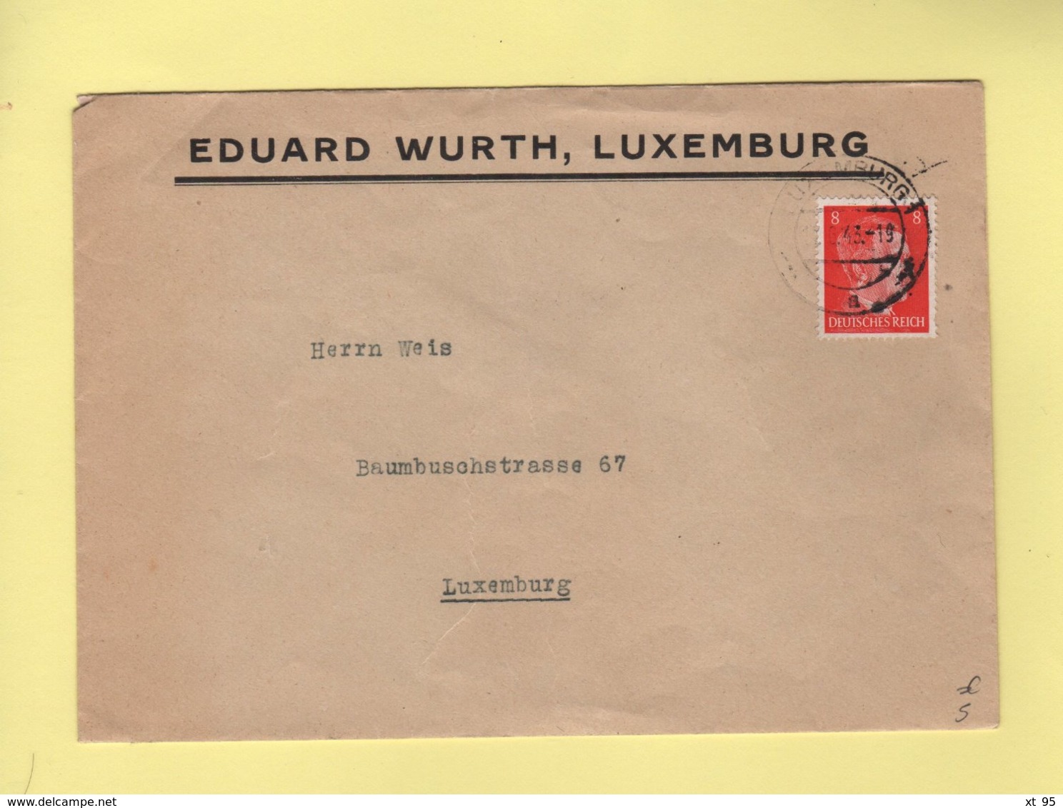 Luxembourg - Occupation Allemande - 17-6-1943 - 1940-1944 Occupation Allemande