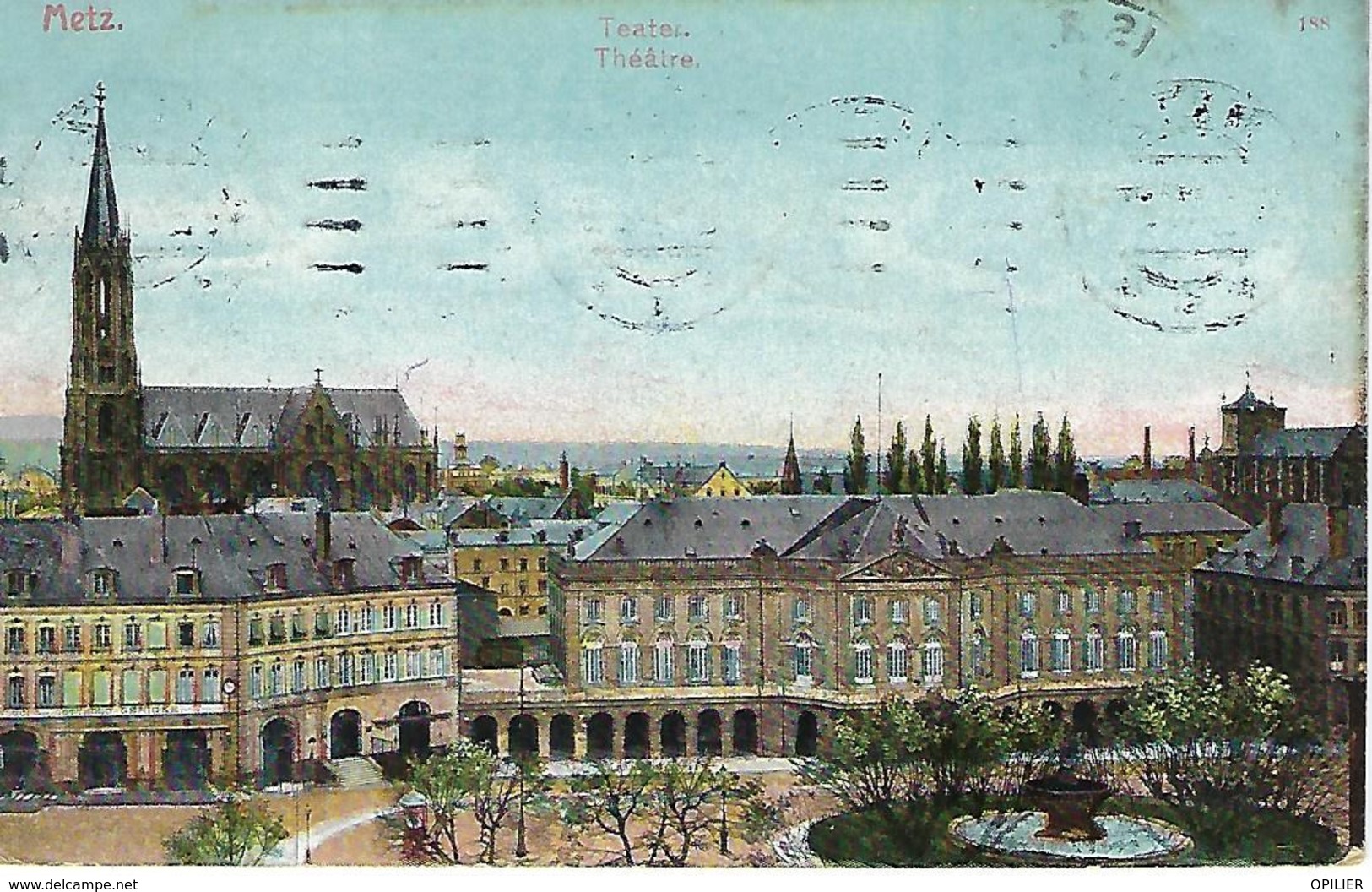 METZ SYLBE ET PONDORF 1913 DREYFUSS (MET101) En 1994 Côte 200Fsur Carte Postale De Metz - Oblitérations Mécaniques (flammes)