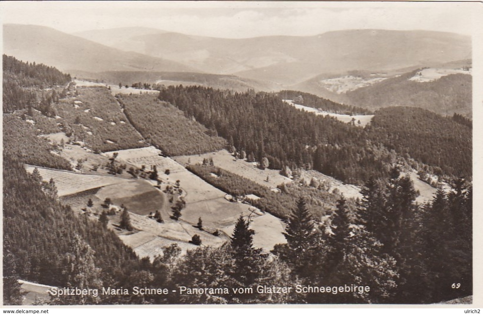 AK Spitzberg Maria Schnee - Panorama Vom Glatzer Schneegebirge - 1929 (44157) - Schlesien