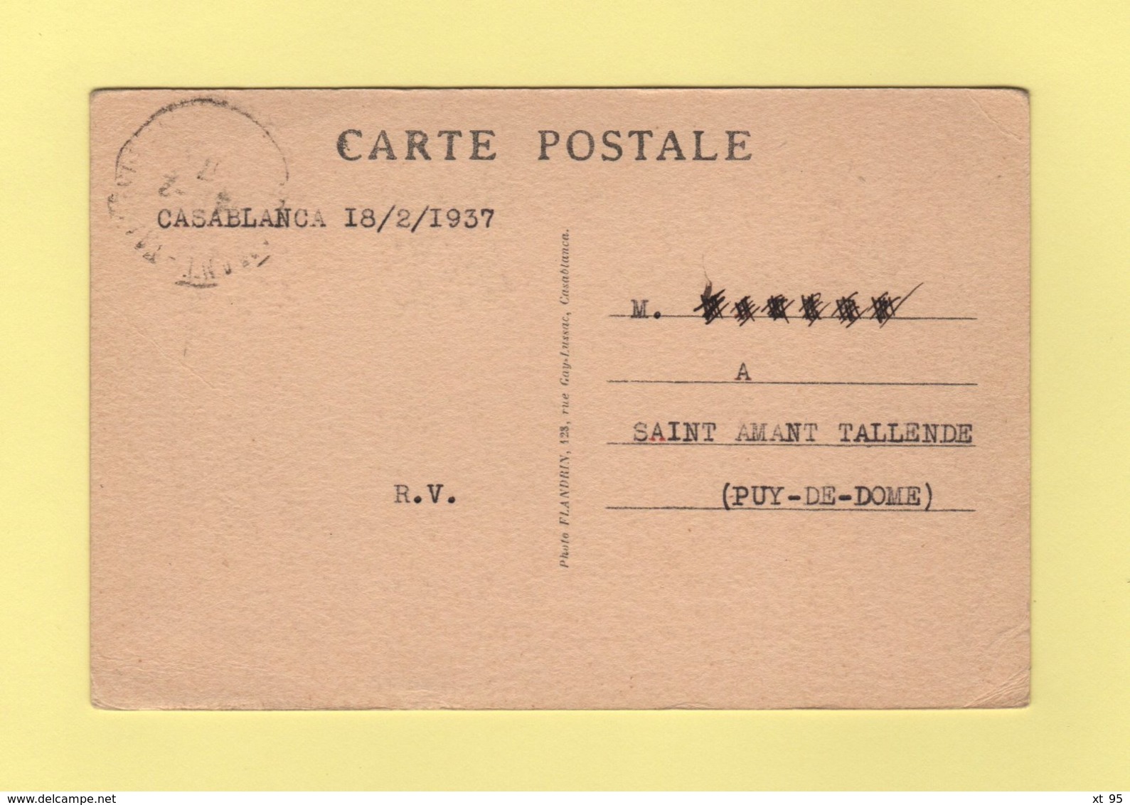 Morocco - Maroc - Casablanca Post Office - 1937 - Morocco Agencies / Tangier (...-1958)