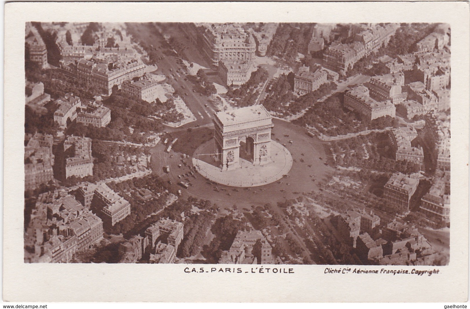 F75-478 PARIS - C.A.S. PARIS - L'ETOILE - CLICHE COMPAGNIE AÉRIENNE FRANÇAISE - Arc De Triomphe