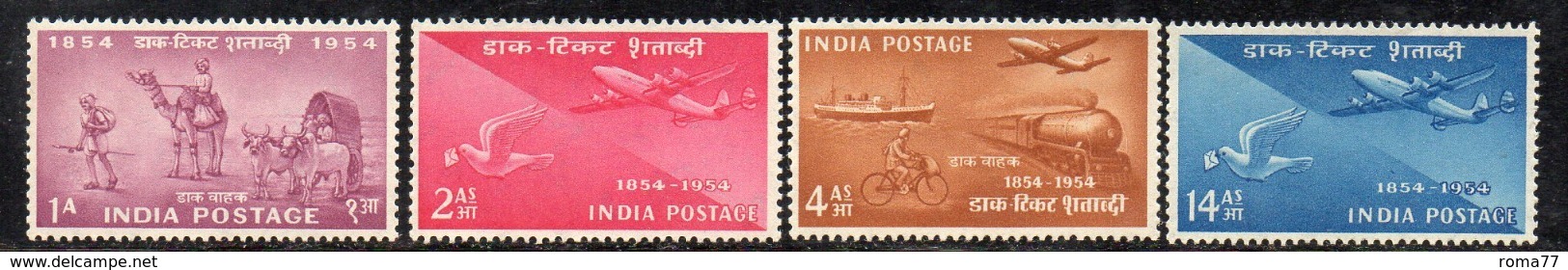 Y438 - INDIA 1954, Yvert N. 48/51  ***  MNH  (2380A) - Nuovi