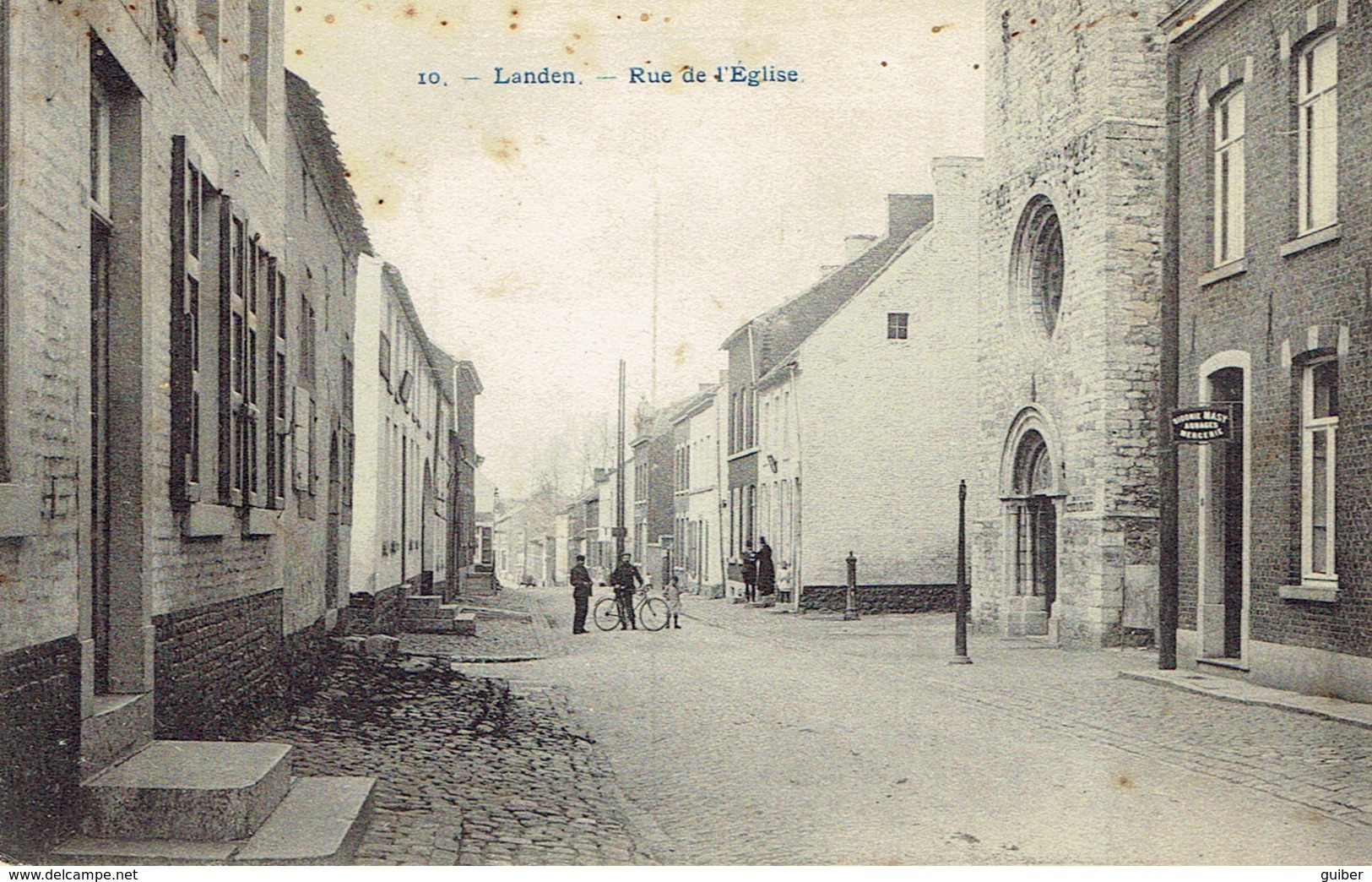 Landen Kerkstraat Rue De L'église N° 10  1911 Bertels - Landen