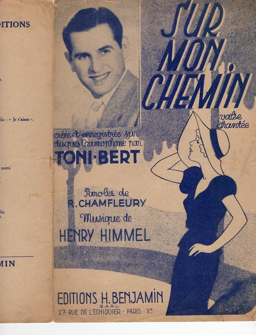 40 60 CAF CONC TONI BERT PARTITION SUR MON CHEMIN CHAMFLEURY HENRY HIMMEL VALSE 1936 - Autres & Non Classés