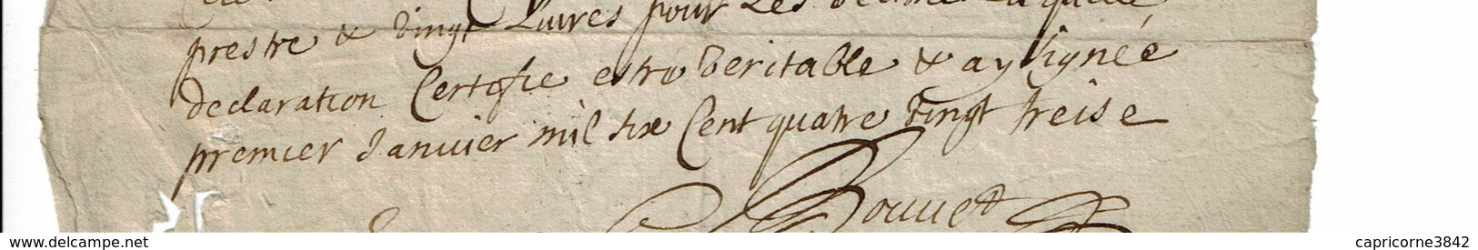 1693 - Document Manuscrit - Beau Cachet "Généralité De Rouen" - Cachets Généralité