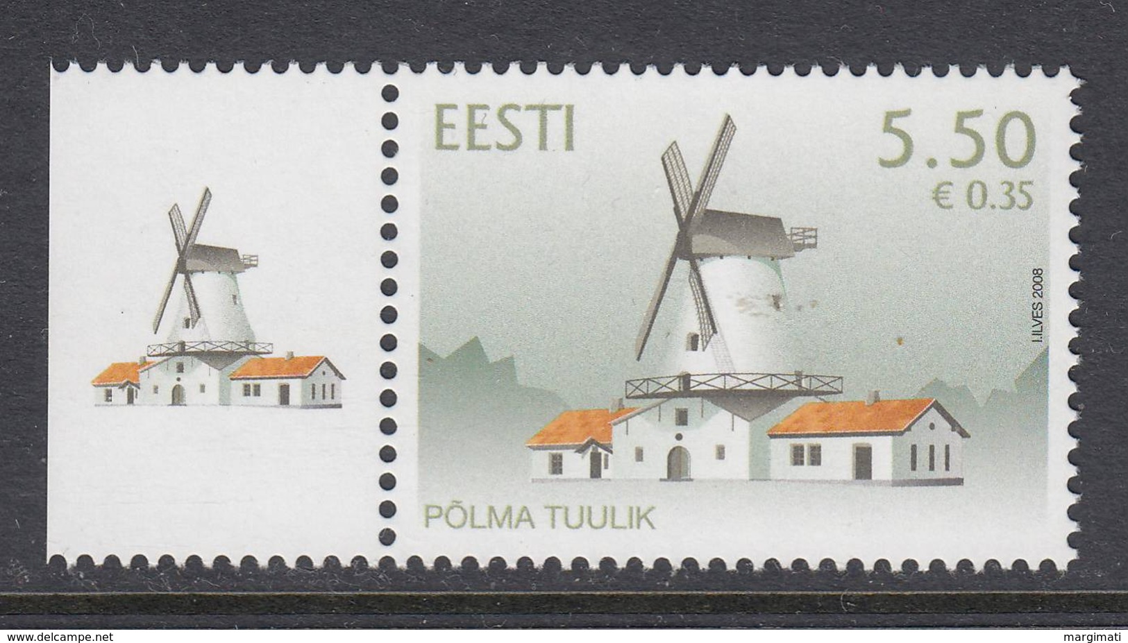 Estland 2008. Estonian Mills. MNH. Pf. - Estland