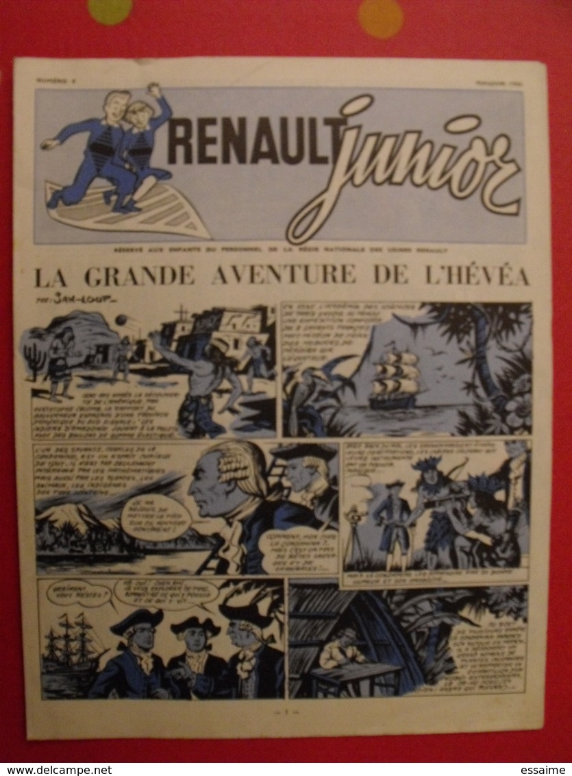 Revue BD "Renault Junior" N° 8 (mai-juin 1956). Réservé Aux Enfants Du Personnel Renault. Rare. Jan-Loup, Erik, Parent - Autre Magazines