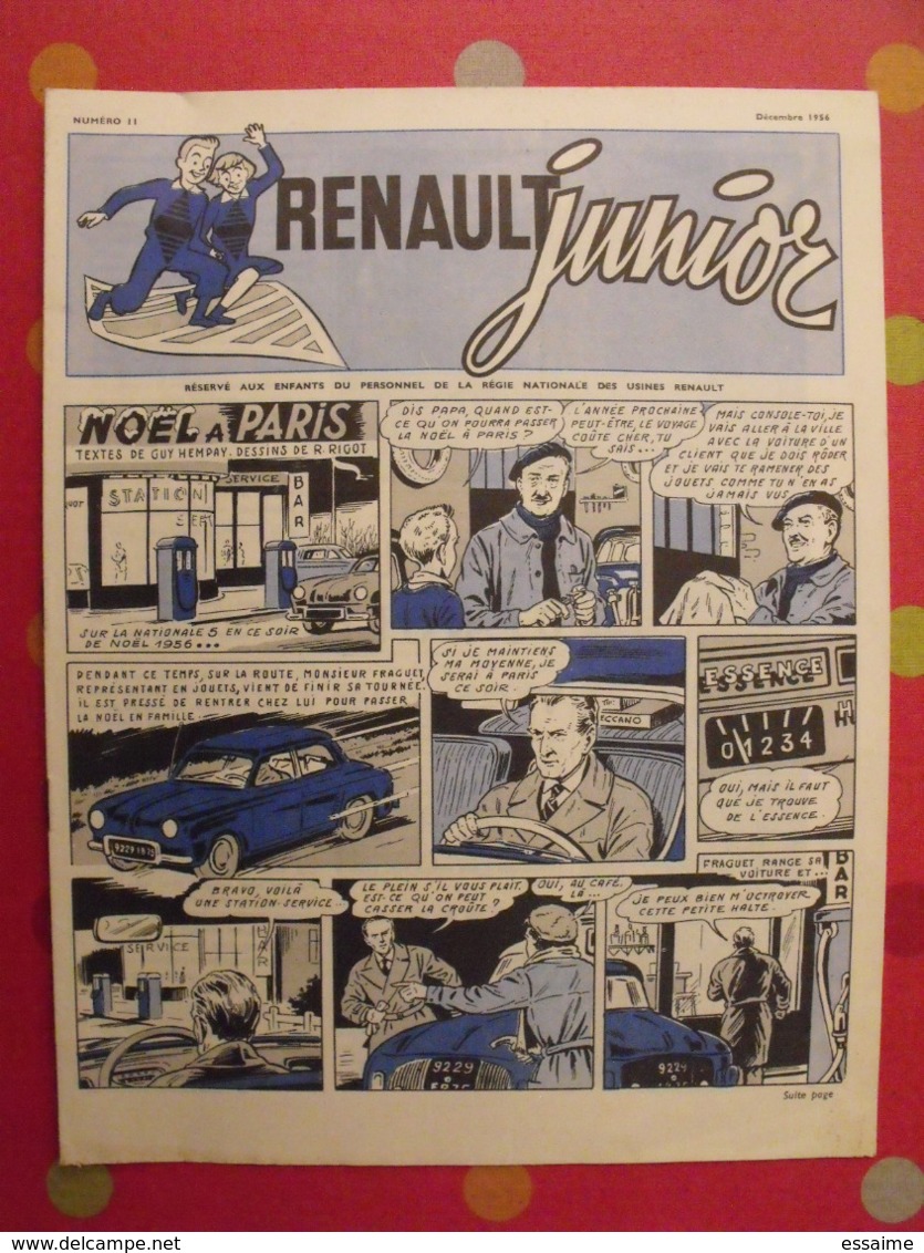 Revue BD "Renault Junior" N° 10 (décembre 1956). Réservé Aux Enfants Du Personnel Renault. Rare. Robert Rigot - Autre Magazines