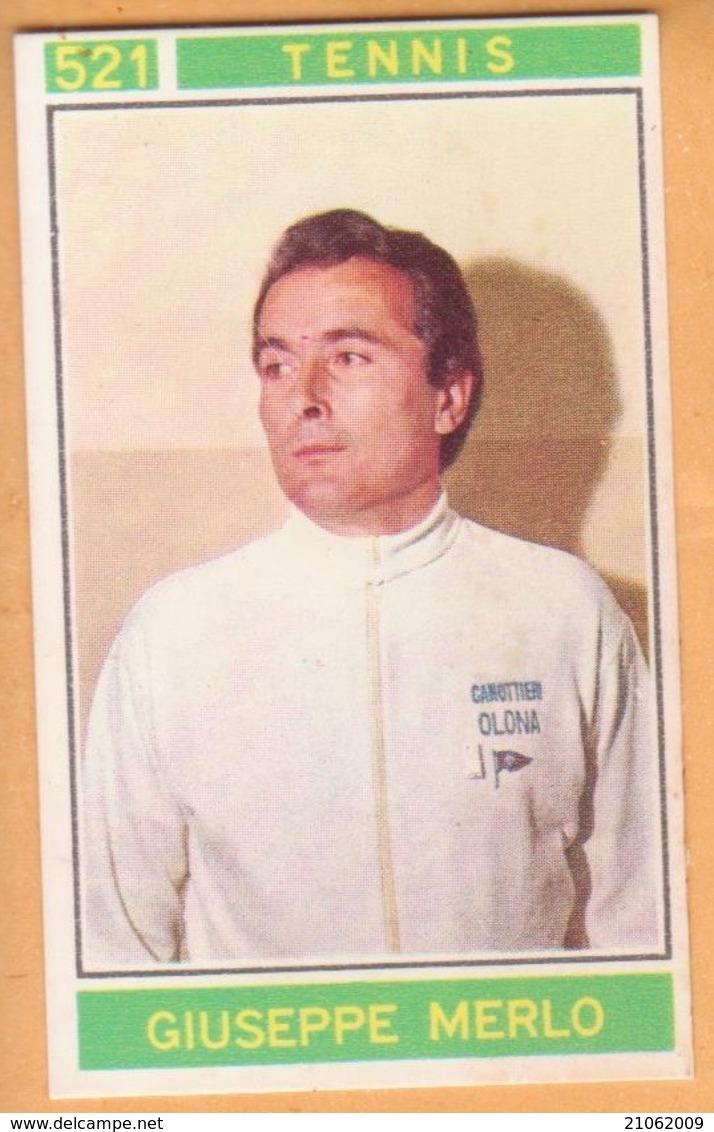 Figurina Sticker Campioni Dello Sport 1967-68 Panini - 521 GIUSEPPE MERLO - Tennis - Edizione Italiana