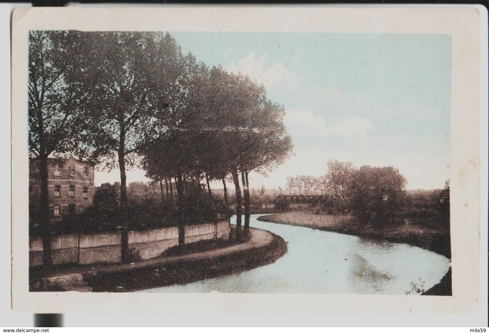 Berlaimont Vue Sur La Sambre. De Monique à Melle Marthe Gallois à Saint Venant. 1948. - Berlaimont