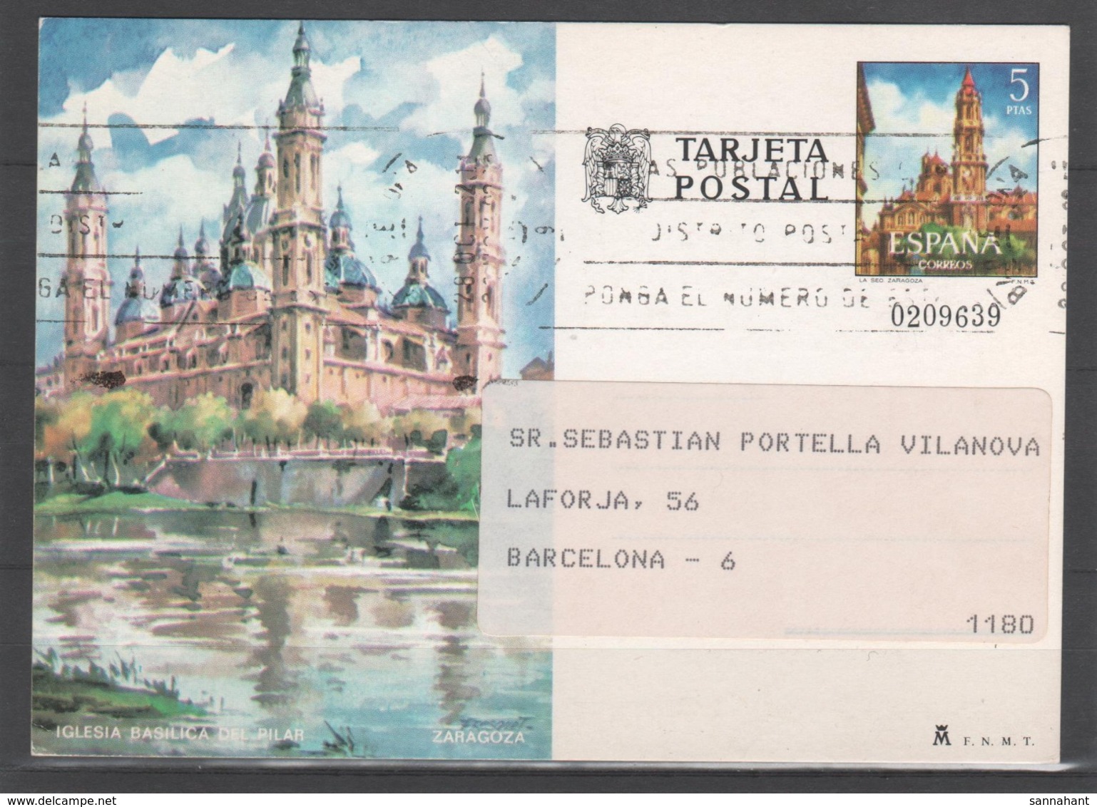 TARJETA ENTERO POSTAL 1973, CIRCULADA. TURISMO. - 1931-....