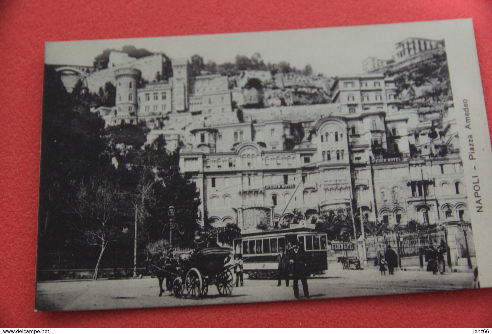 Napoli Piazza Amedeo + Tram E Calesse Molto Bella Ed. Ragozino NV Non Comune - Napoli