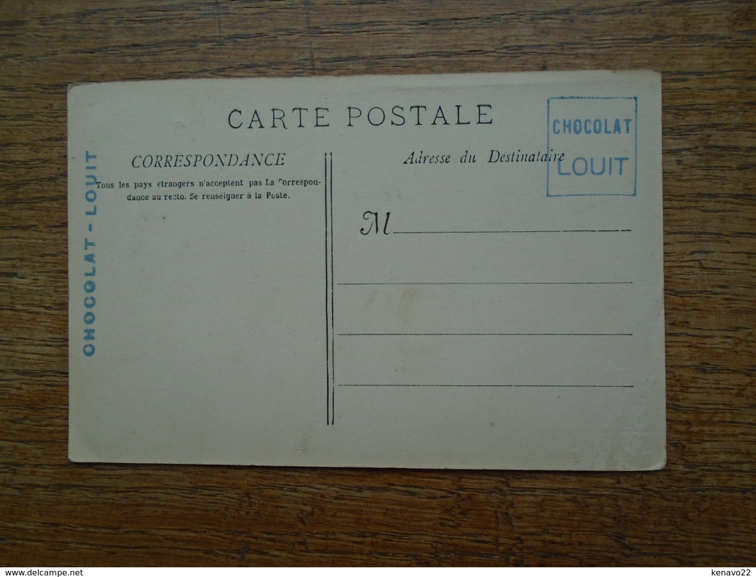 Carte Assez Rare Pub Chocolat Louit , Solliès Pont , Château L'enclos - Sollies Pont