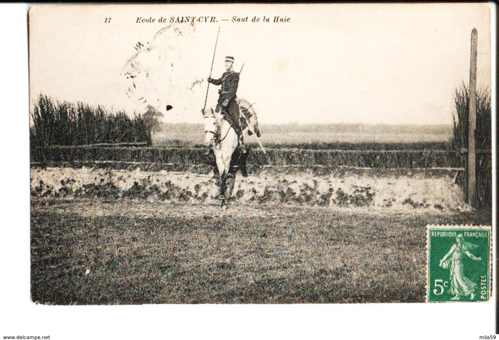 17. Ecole De Saint Cyr. Saut De La Haie. à M. Maurice Lefèvre à Sedan. 1911. - St. Cyr L'Ecole