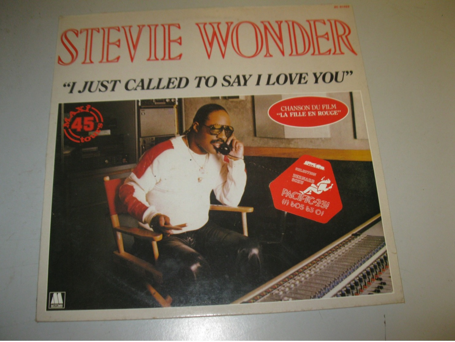 STEVIE WONDER "I JUST CALLED TO SAY I LOVE YOU" MAXI 45 T MOTOWN / RCA (1984) - 45 Rpm - Maxi-Singles