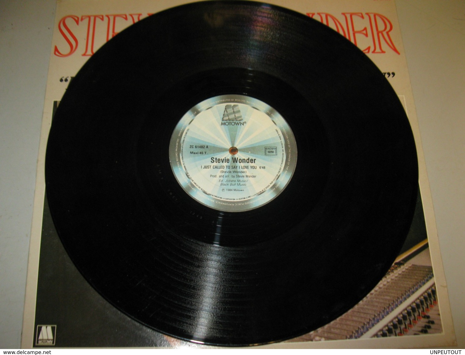 STEVIE WONDER "I JUST CALLED TO SAY I LOVE YOU" MAXI 45 T MOTOWN / RCA (1984) - 45 Rpm - Maxi-Singles